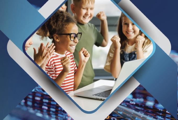 Students at a computer